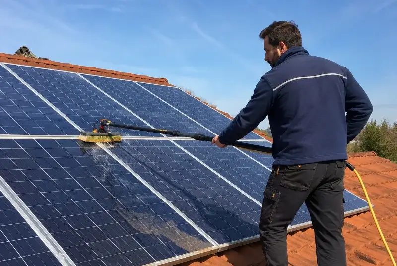 Nettoyage et entretien de panneaux solaires aux Églisottes-et-Chalaures